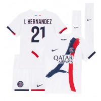 Paris Saint-Germain Lucas Hernandez #21 Bortadräkt Barn 2024-25 Kortärmad (+ Korta byxor)